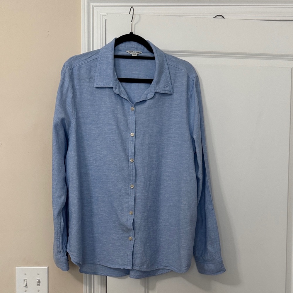 Orvis Light Blue Button Down Shirt